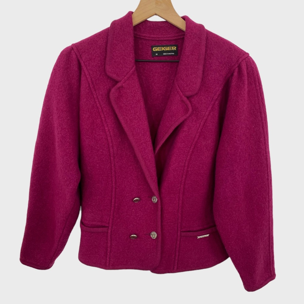 Geiger Fuchsia New Wool Jacket Size 38
